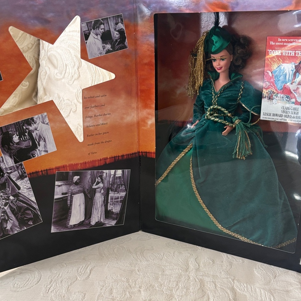 Elegant Green Doll with Gold Details